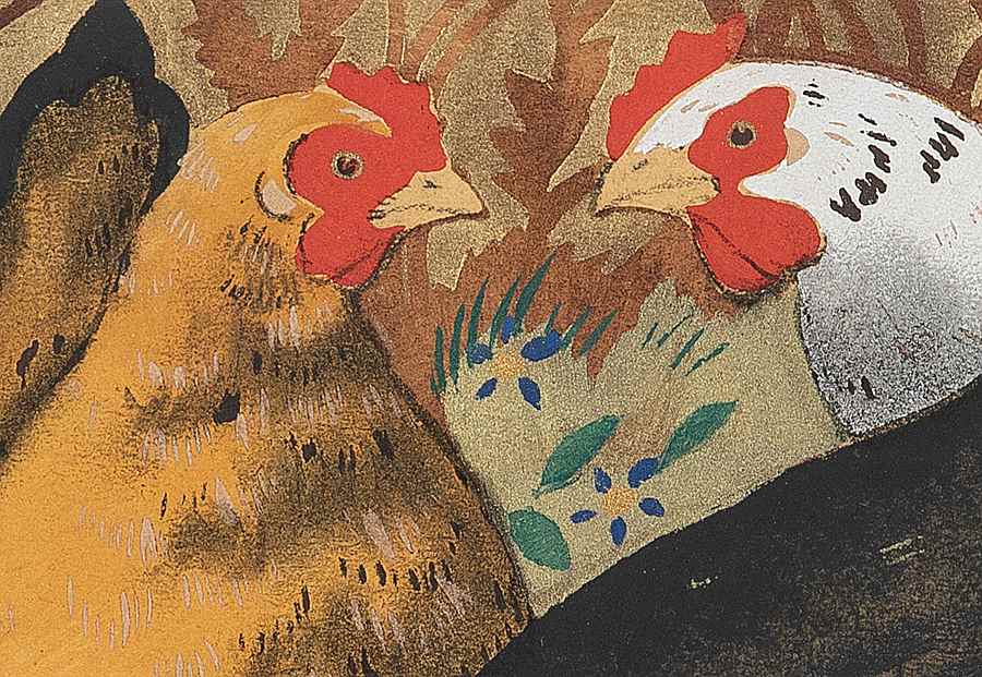 Les poules - Georges Manzana Pissarro (1871 - 1961)